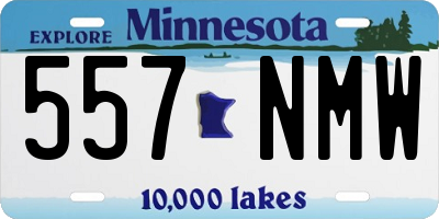 MN license plate 557NMW