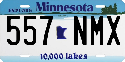 MN license plate 557NMX