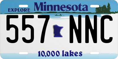 MN license plate 557NNC