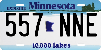MN license plate 557NNE