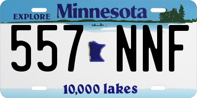 MN license plate 557NNF