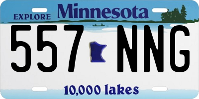MN license plate 557NNG