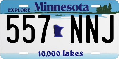 MN license plate 557NNJ
