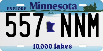 MN license plate 557NNM