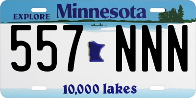MN license plate 557NNN