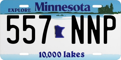 MN license plate 557NNP