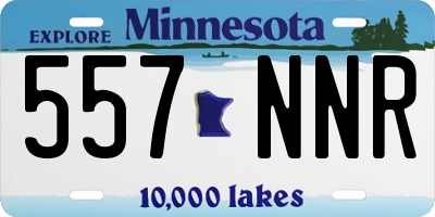 MN license plate 557NNR
