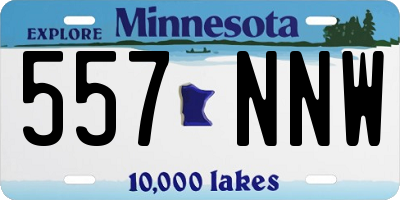 MN license plate 557NNW