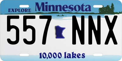 MN license plate 557NNX