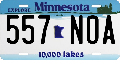 MN license plate 557NOA