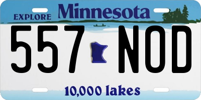 MN license plate 557NOD