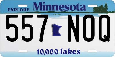 MN license plate 557NOQ