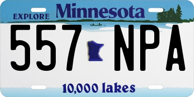 MN license plate 557NPA