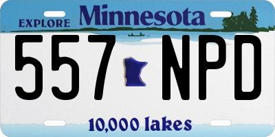 MN license plate 557NPD