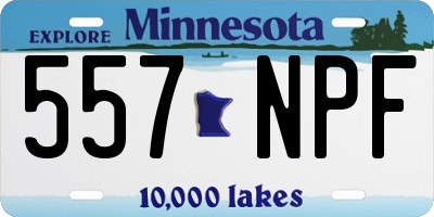 MN license plate 557NPF