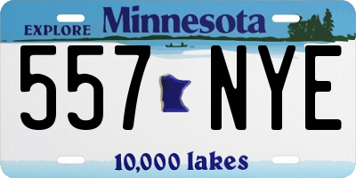 MN license plate 557NYE