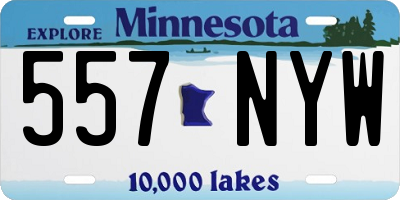 MN license plate 557NYW