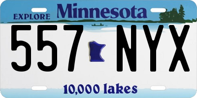 MN license plate 557NYX