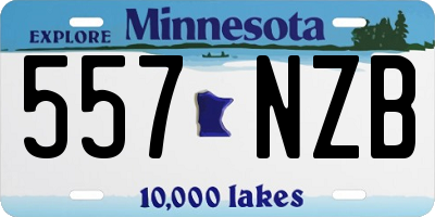 MN license plate 557NZB