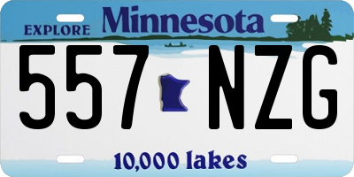 MN license plate 557NZG