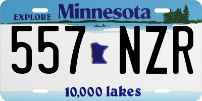 MN license plate 557NZR