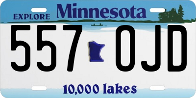 MN license plate 557OJD