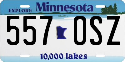 MN license plate 557OSZ