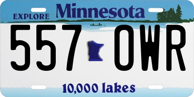 MN license plate 557OWR