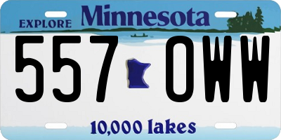 MN license plate 557OWW