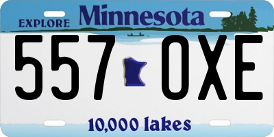 MN license plate 557OXE
