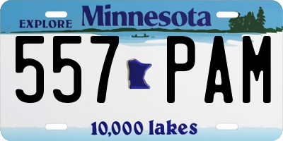 MN license plate 557PAM