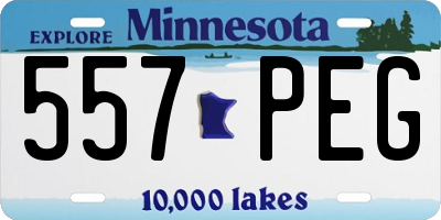 MN license plate 557PEG