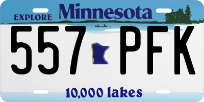 MN license plate 557PFK