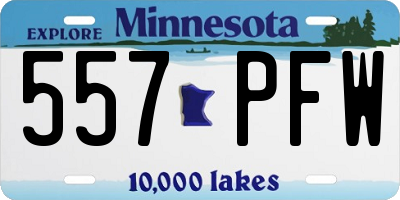 MN license plate 557PFW
