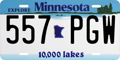 MN license plate 557PGW