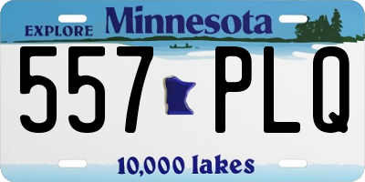 MN license plate 557PLQ