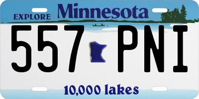 MN license plate 557PNI