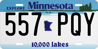 MN license plate 557PQY