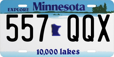 MN license plate 557QQX