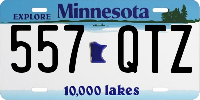 MN license plate 557QTZ