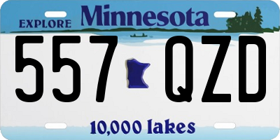 MN license plate 557QZD