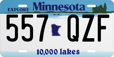 MN license plate 557QZF