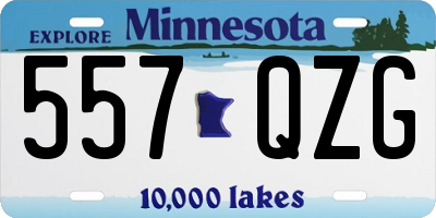 MN license plate 557QZG