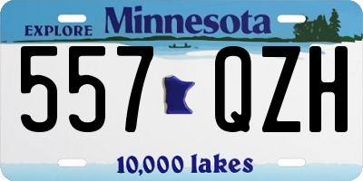 MN license plate 557QZH