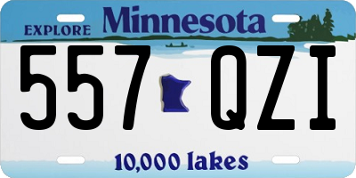 MN license plate 557QZI