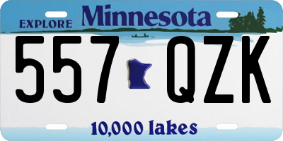 MN license plate 557QZK