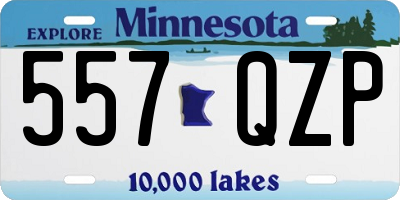 MN license plate 557QZP