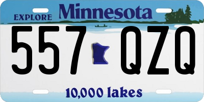 MN license plate 557QZQ