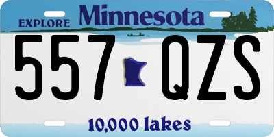 MN license plate 557QZS