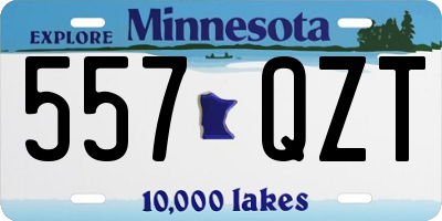 MN license plate 557QZT